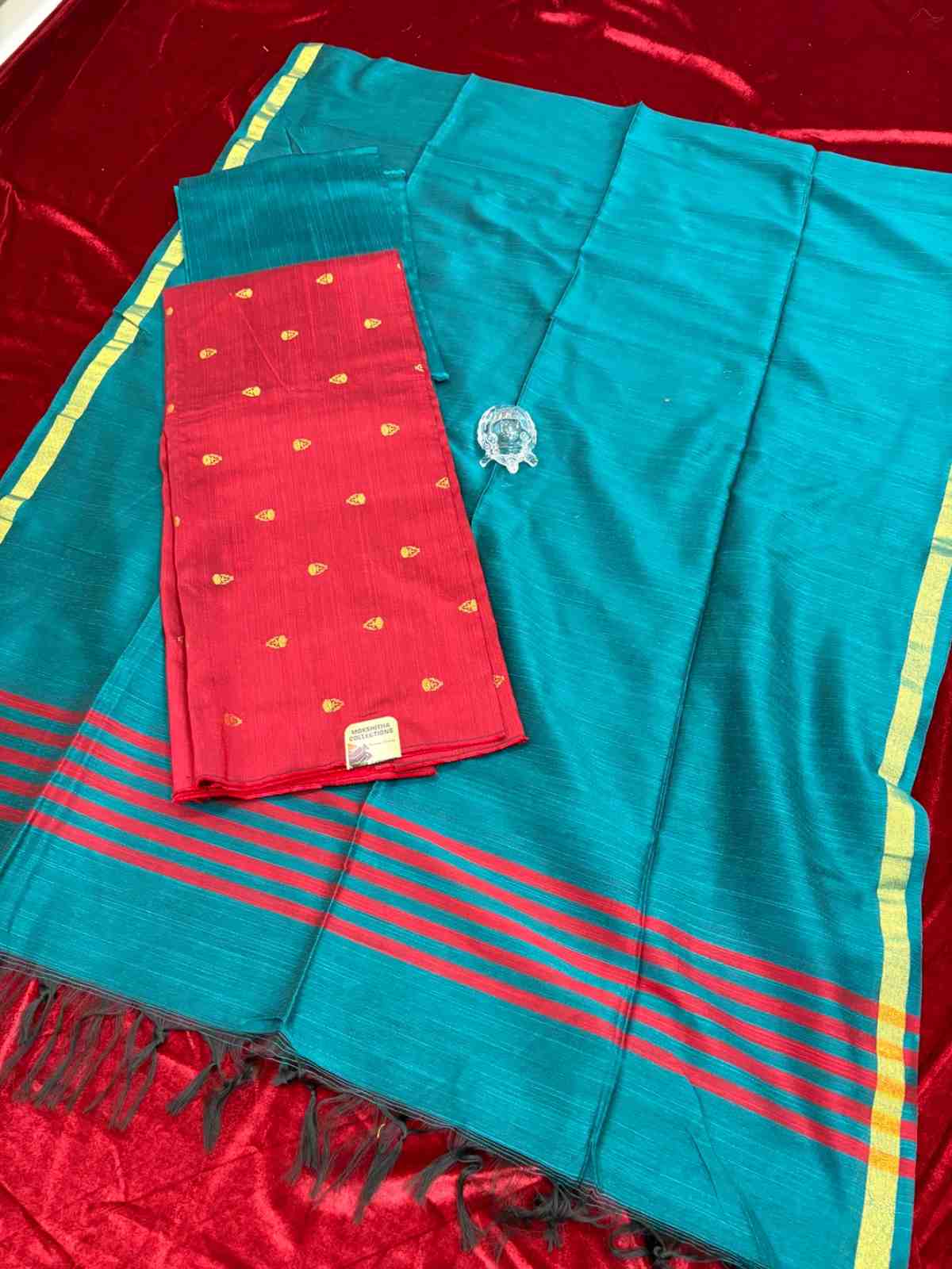 Red & Sea Green