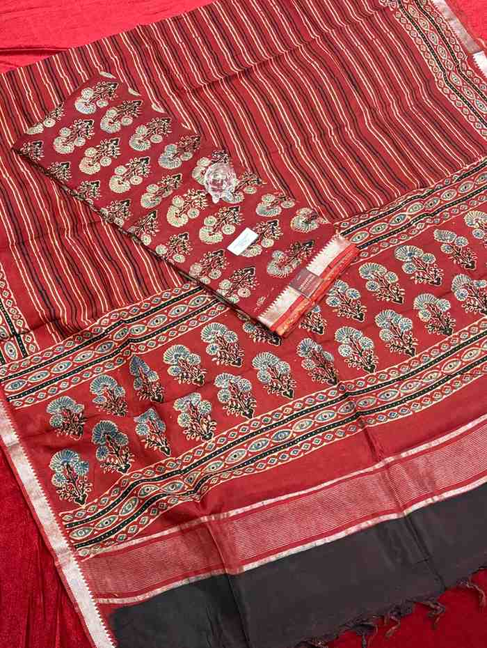 Ajrak Chennuri Silk Material