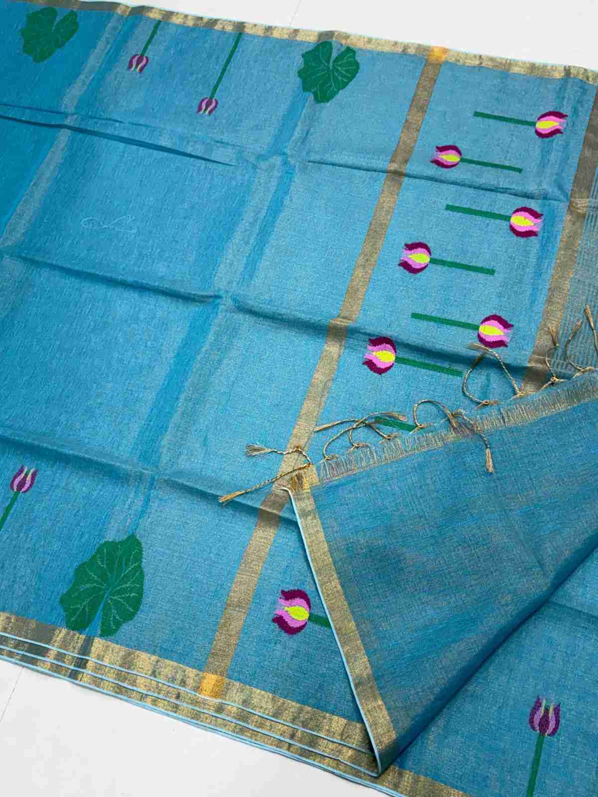 Handloom Lenin Tissue Jamdani 