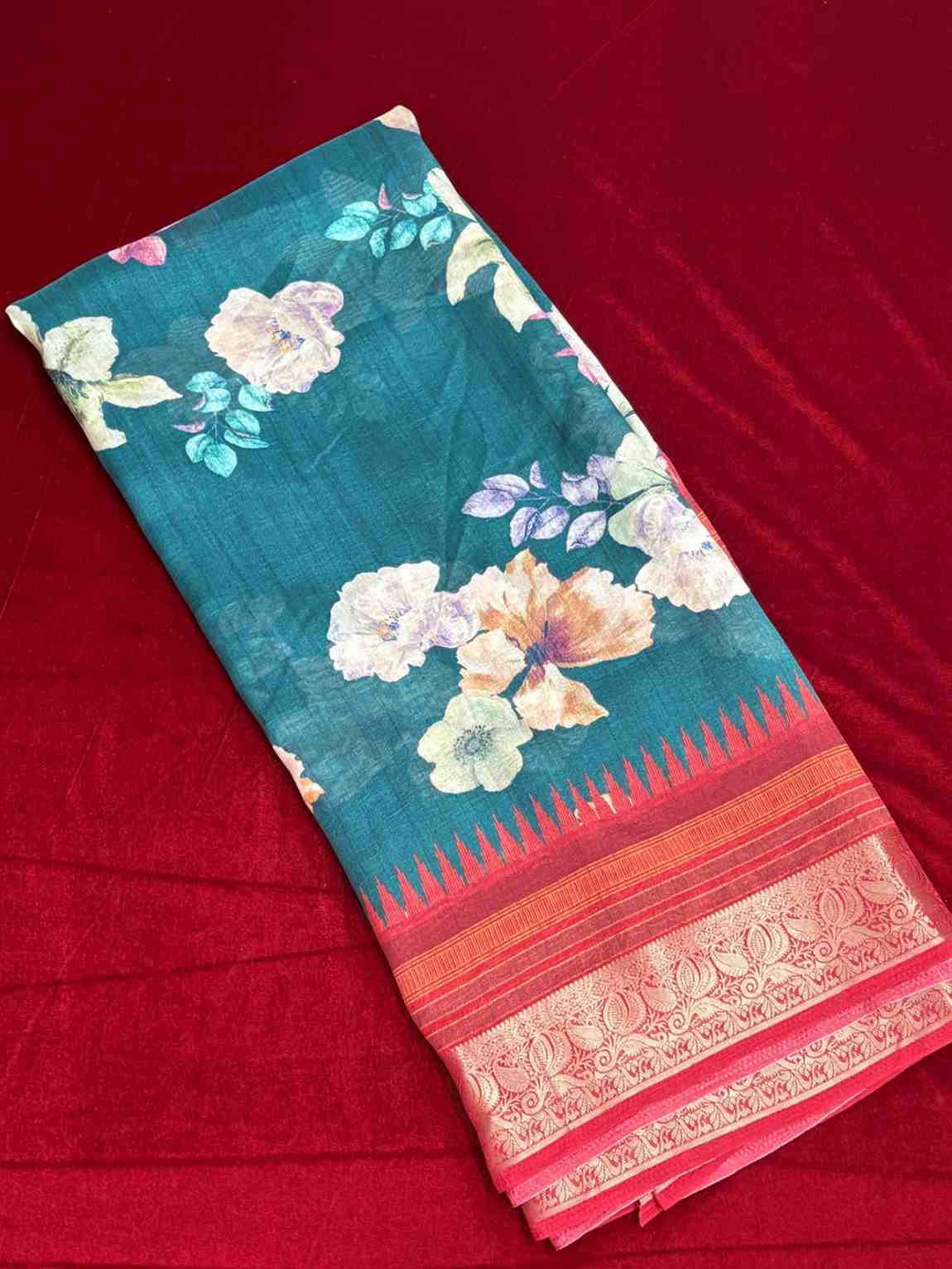 Tusser Georgette Saree
