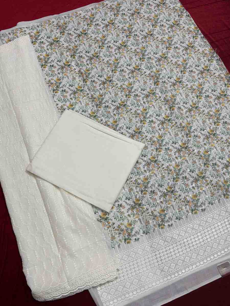 Mix Cotton Chikenkari Material