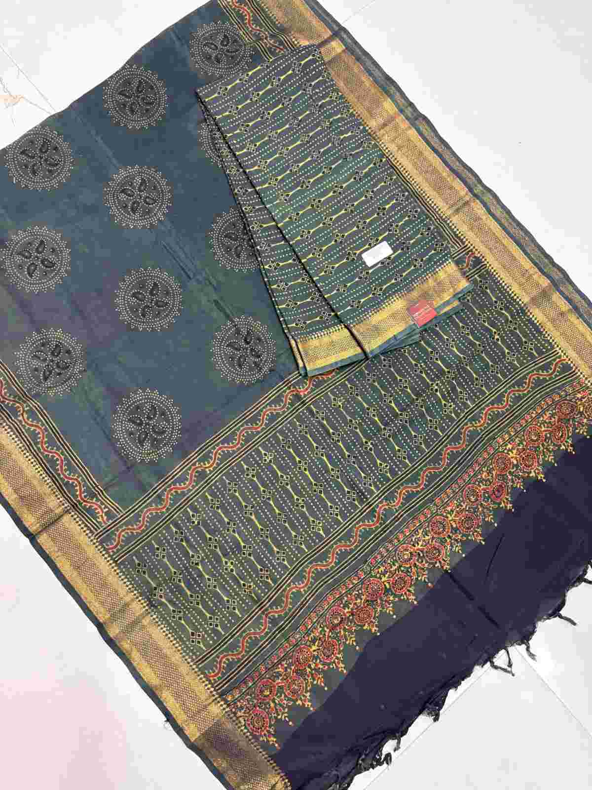 DARK GREEN WITH GOLD BORDER 
