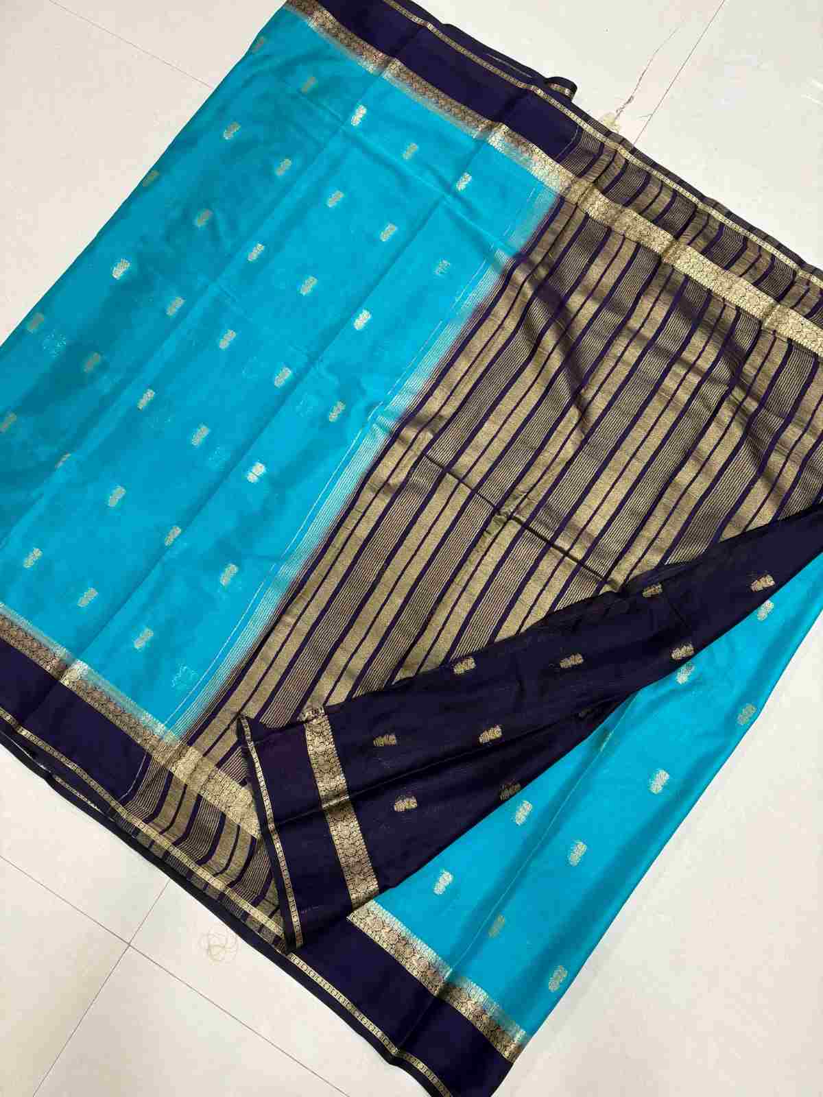 Blue with Navy Blue Border