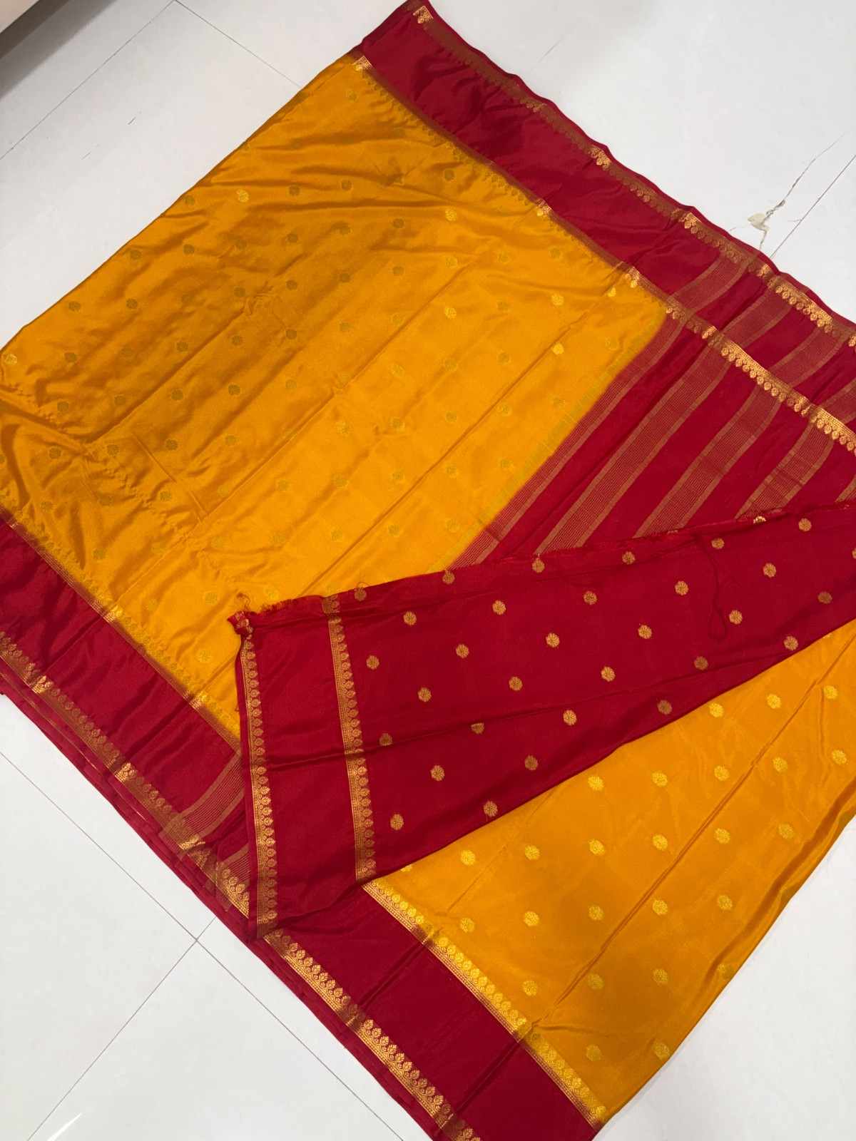 Yellow with Red