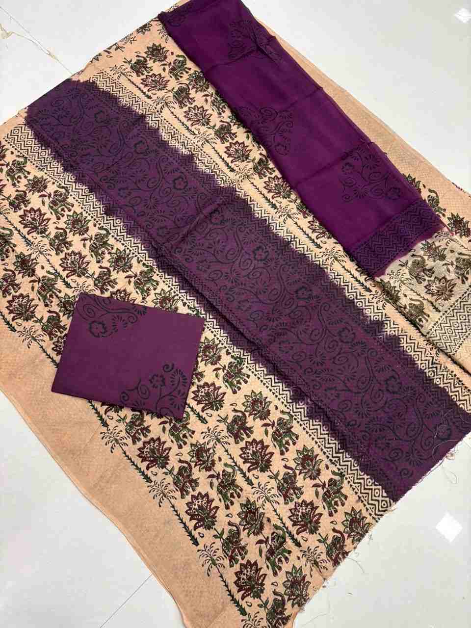 Cream and purple 