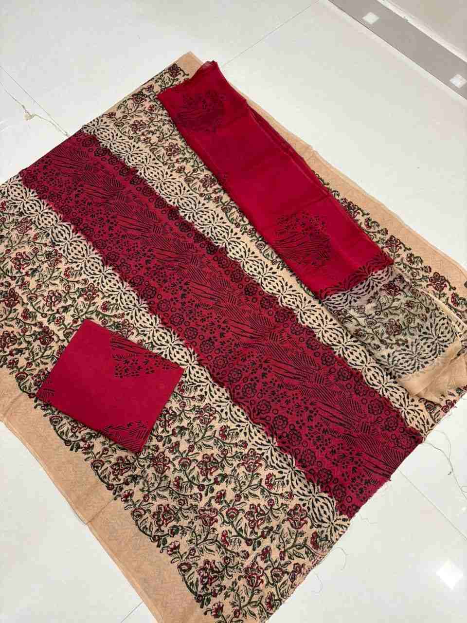 Cream and red