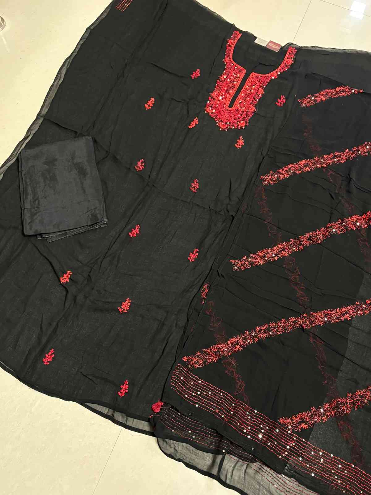 Black with Red