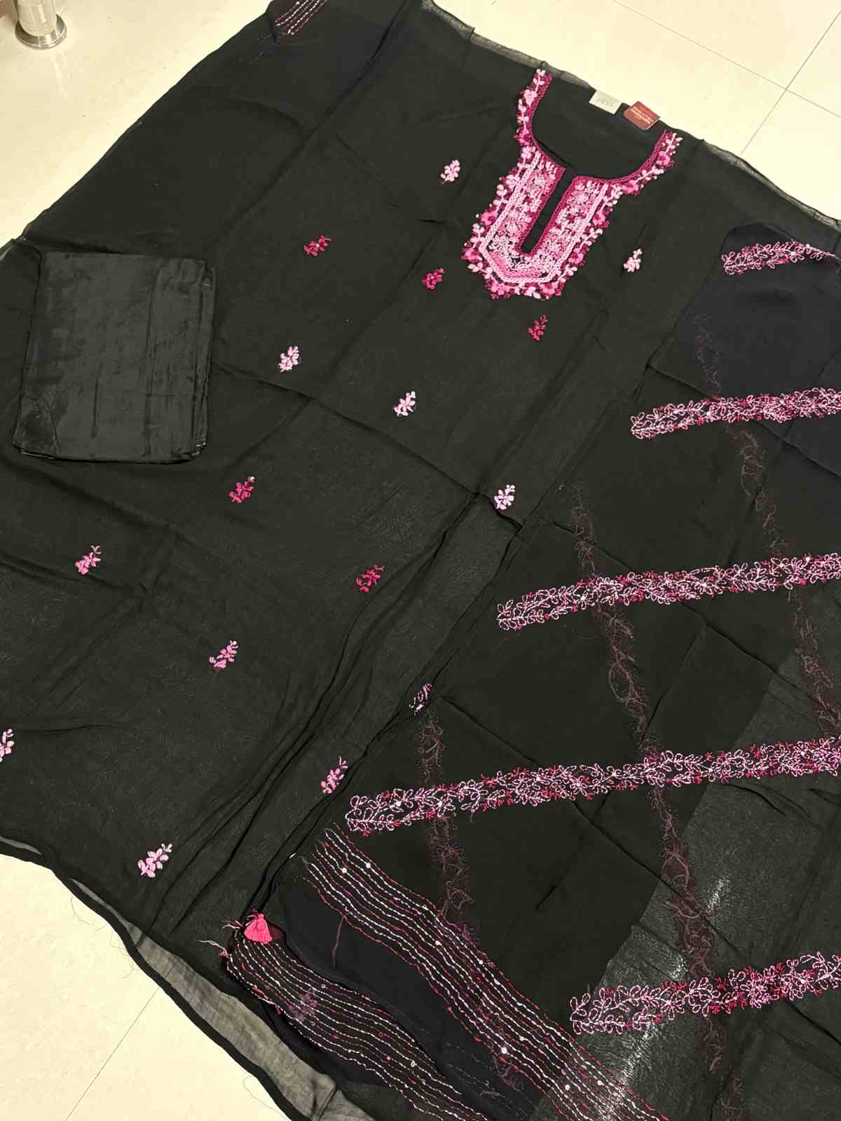 Black with Pink 