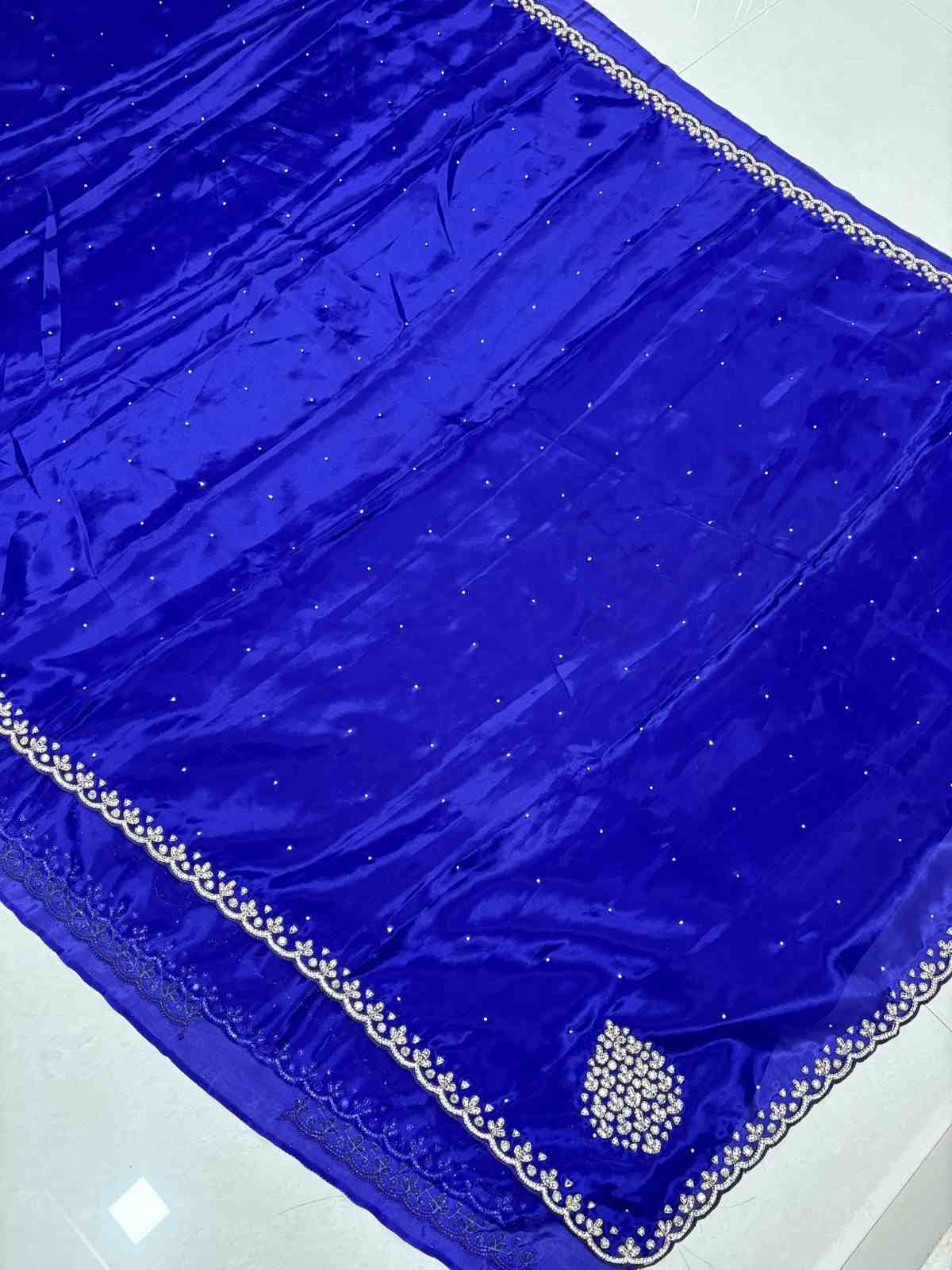 CRAPE WITH HAND WORK SAREES